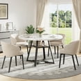 thumbnail image 4 of Round Dining Table for 6, LEGAHOME 47in Round Kitchen Table, Pedistle Circle Table for Kitchen Dining Rooms, White (Only Table), 4 of 9