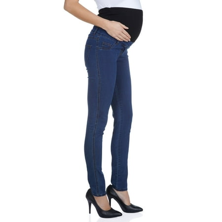 Women's Maternity Jean with Stretch Belly Band (Best Jeans For Postpartum Belly)