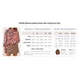 thumbnail image 5 of BTFBM Womens Tops Dressy Casual Spring Boho Floral V Neck Long Sleeve Half Button Down Shirt Work Business Blouses, 5 of 8