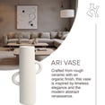 thumbnail image 2 of Open Box Villa Moda Ari Tube-Shaped Abstract Decorative Modern Vase, White, 2 of 6