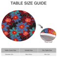 thumbnail image 6 of Pioneer Flower Floral Print Pattern Round Fitted Tablecloth with Elastic Edge,Dining Table Cover Waterproof,Outdoor Round Tablecloth for Camping,Dining,Indoor and Outdoor, 6 of 7