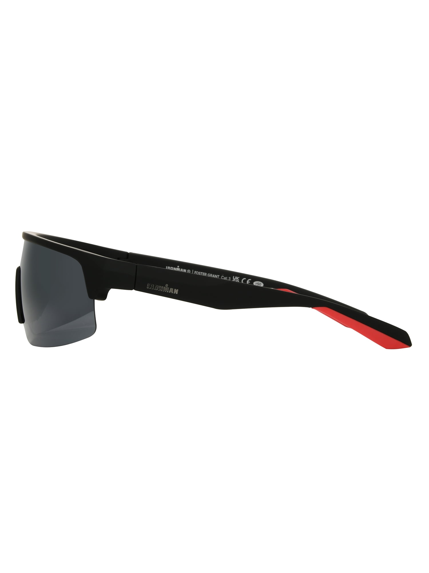 Foster Grant IRONMAN® Black Wrap Men's Polarized Sunglasses