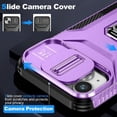 thumbnail image 3 of Funda para GANGXUN iPhone 13 - Soporte metálico, Función magnética, Morado, 3 of 5