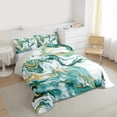 thumbnail image 3 of Castle Fairy Marble Watercolor 3 Pieces Queen Comforter Set for Teens Women Men,Abstract Marbling Ultra Soft Bedding Sets,Stone Pattern Bedding Comforter Set,Lightweight Room Decor, 3 of 8