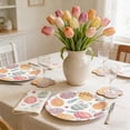 thumbnail image 6 of CuiLiyq 68 Pieces Easter Tableware Set Party Supplies, Happy Easter Colorful Eggs Pattern Disposable Paper Plates, Paper Cups, Napkins Dinnerware for Spring Party Supplies Decorations, 6 of 9