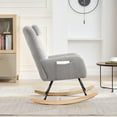thumbnail image 5 of CazToi Modern Upholstered Glider Rocking Chair with High Backrest and Headrest for Home, 5 of 6