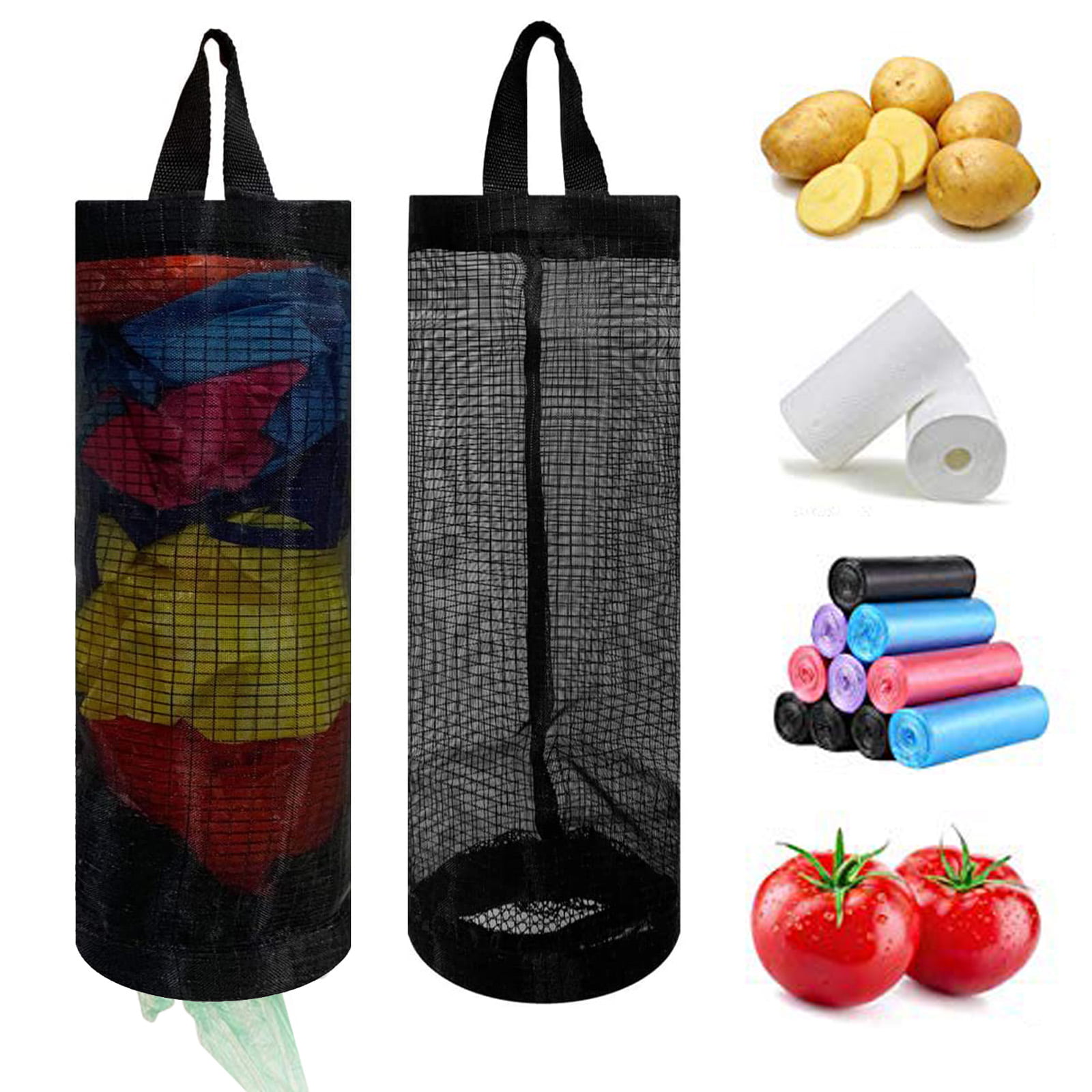 Plastic bag holder and dispenser/Grocery bag organizer/Grocery shopping bag storage/carrier/kitchen organizer/Handmade in the USA 