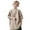 #A03-Khaki, variant on XADYUY Button Down Shirts for Girls 3/4 Roll Up Sleeve V Neck Linen Girls Blouses Summer Cute Loose Tops 5-6 Years,Black