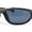 Grey - Black, variant on Mens Rimless Oval Round Sport Wrap Around Plastic Y2K Sunglasses White - Black