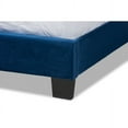 thumbnail image 5 of Baxton Studio Clare Full Size Navy Blue Velvet Panel Bed with Tufted Headboard, 5 of 6