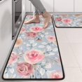 thumbnail image 2 of Kitchen Rugs Sets Of 2,Pioneer Flower Floral Print Pattern Anti Fatigue Kitchen Mat Rugs Non Slip Washable,Decorative Kitchen Floor Mats for Kitchen,Sink,Laundry,17"x47"+17"x47", 2 of 5