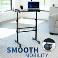 thumbnail image 3 of VIVO Black Mobile 32" Height Adjustable Computer Workstation, 3 of 8