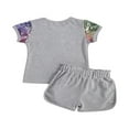 thumbnail image 5 of Toddler Baby Girls  Neck Short Sleeve Top Elastic Head Sequin Shorts, 5 of 5