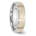 thumbnail image 4 of Cobalt 14k Gold Inlay 6mm Wedding Band Ring Man Precious Metal   For Dad Mens  For Him, 4 of 11