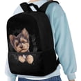 thumbnail image 4 of Uourmeti Puppy Pattern Design Trendy School Backpack for Work Shopping, Smooth Zipper Premium Non Fade Daypack Front Pocket Student Bookbag, 4 of 6