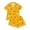 AA-#Yellow418, variant on WOYY Girls Halloween Pajama Sets Short Sleeve Button Down Shirt Shorts Cute PJs, Sizes 3-14