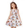 thumbnail image 3 of Arshiner Toddler Girls Dress with Pockets Cute Casual Floral Print Sleeveless Sundress and Long Sleeve Shrugs Set, 3 of 9