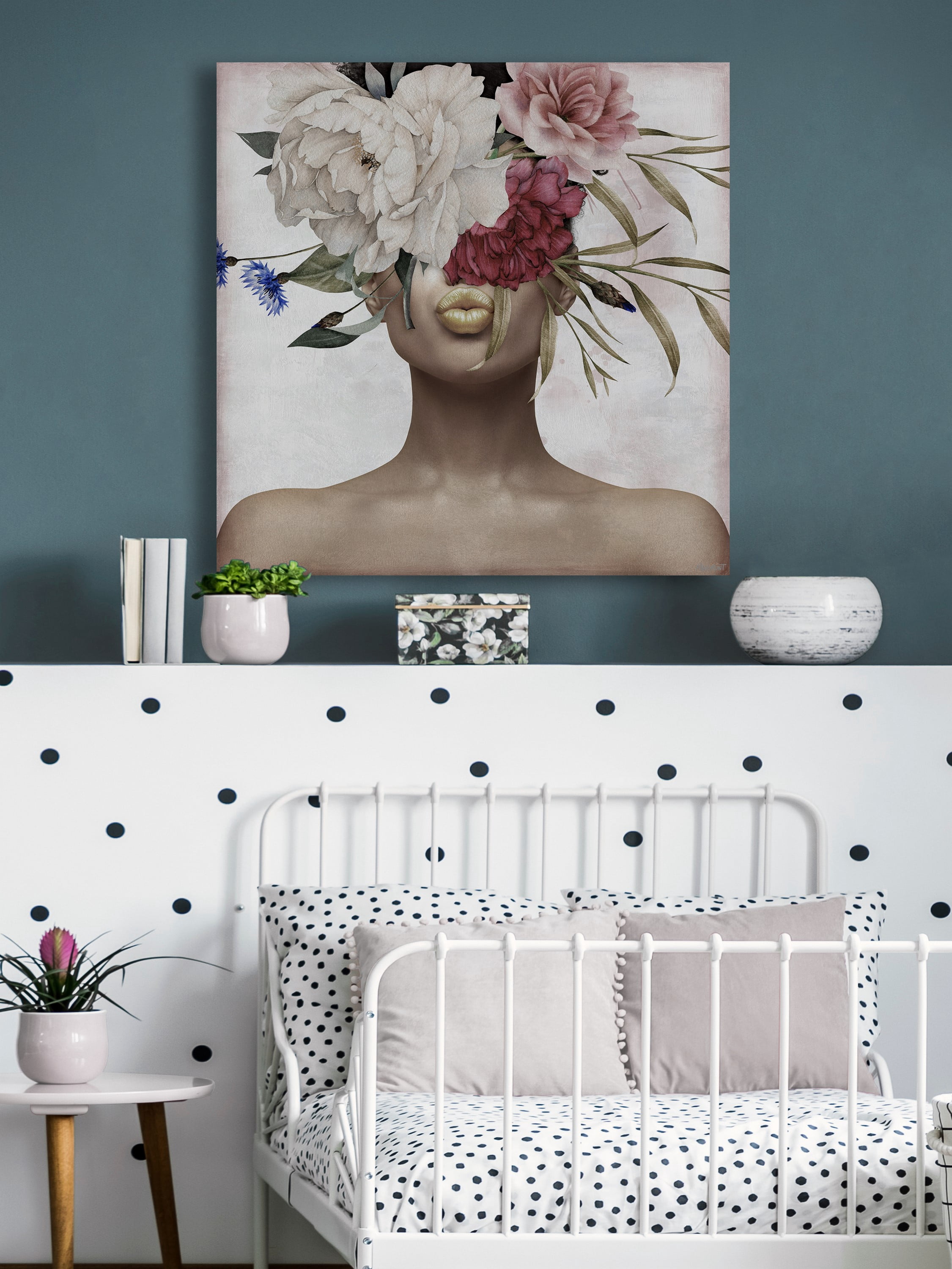 Those Lips 18 in x 18 in Painting Canvas Art Print, by Marmont Hill