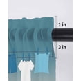 thumbnail image 6 of Blue Ombre Laundry Tier Curtains 24 Inch Length, Sheer Curtains for Bedroom Living Room Window Wash Dry Fold Repeat Rod Pocket Voile Drapes Kitchen Curtains Small Half Window 27.5"x24" 2 Panels, 6 of 6