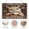 thumbnail image 3 of 10x16 IN Retro Wood Hanging Sign - Square - Alpaca Decor With Coffee Humor Quote Wooden Sign Retro Wall Decor for Cafes Club Pub Decor Coffee Lovers Gifts, 3 of 5