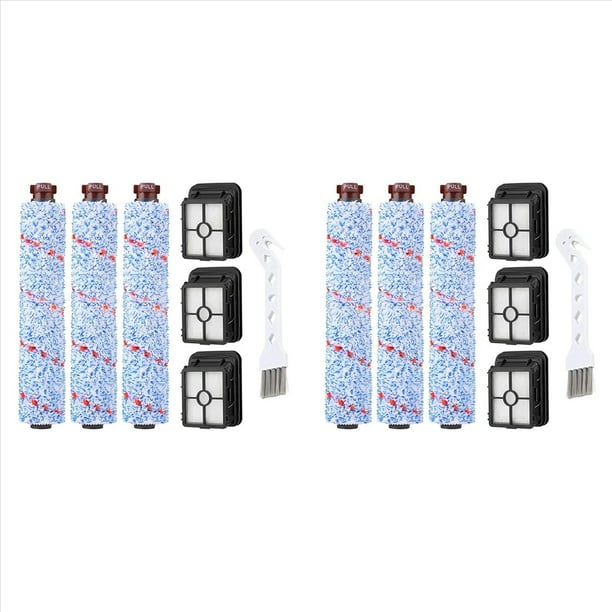 Reemplazos Compatibles para , 6 Rodillos de Cepillo para Múltiples Superficies 1868 + 6 Filtros de Vacío 1866 Filtro de Aspiradora