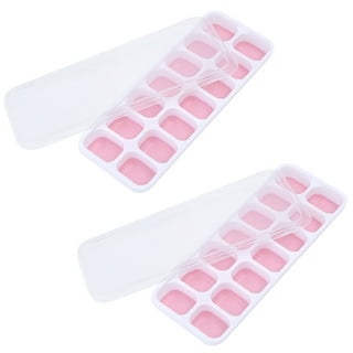 Ice Cube Tray, 4 Pcs Silicone Ice Cube Tray Easy-Release, Durable and  Dishwasher-Safe with BPA&Ordor-Free PP, Stackable Ice Trays with  Spill-Proof Lid