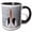 Black/White, variant on 3drose, Australian Pelican with Mouth Open., 11oz Two-tone Yellow Mug