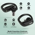 thumbnail image 4 of Acuvar Fully Wireless Bluetooth 5.0 Rechargeable Waterproof Sweatproof Sports Active Earbud Headphones with Microphone, 48h USB Power Charging Case Surround Stereo Bass with Passive Noise Cancelling, 4 of 6