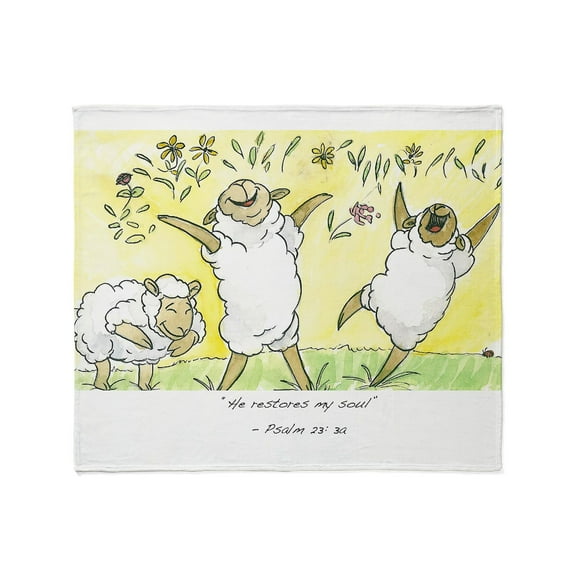 CafePress - Psalm 23: 3A Throw Blanket - Soft Fleece Throw Blanket, 50"x60" for All Ages