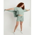 thumbnail image 5 of Hanes Women's Garment Dyed Fleece Shorts with Pockets, 3" Antique Jade M, 5 of 5
