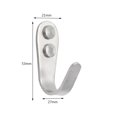 thumbnail image 2 of Juego de ganchos para puerta de acero inoxidable con tornillos Colgador de pared para sombreros de ropa (15 mm) JShteea Libre de BPA, 2 of 9