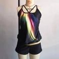 thumbnail image 3 of Tankini Swimsuits for Women Retro Bathing Suits Two Pieces Modest Swimming Wear Sports Tank Tops with Boyshorts, 3 of 9