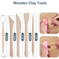 thumbnail image 3 of Pottery Tool Kit, 25pcs Polymer Clay Tools, Modeling Clay Sculpting Tools Kit, Ceramics Tools, Trimming, Embossing Pattern, Smooth Wooden Handles, 3 of 5