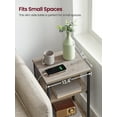 thumbnail image 6 of End Side Table with Charging Station 3-Tier End Table with USB Ports and Outlets Nightstand for Living Room Bedroom Greige and Black, 6 of 10