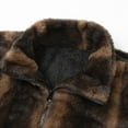 thumbnail image 5 of Lovzfmll Men's Faux Fur Jacket, Plush Pile Coat, Full Zip with Pockets, Stand Collar Soft Winter Coat, Warm Outerwear, 5 of 9