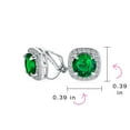 thumbnail image 4 of Bling Jewelry Womens Traditional 2CT Round CZ Solitaire Halo Clip-On Earrings GoldSilver Non-Pierced, 4 of 4