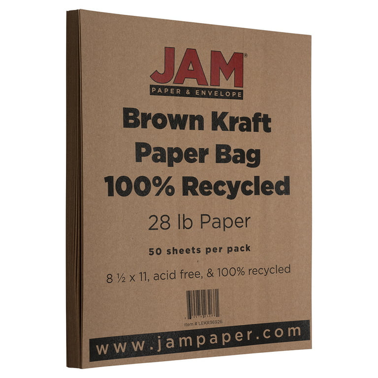 50 lb Kraft Paper Sheets - 8 1/2 x 11 - ULINE - Bundle of 4,600 - S-20062