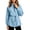 Blue, variant on FAHUOMU Womens Sweatshirt Oversized Quarter Zip Stand Collar Drawstring Waist Long Sleeve Soft Casual Pullover Fall Tops