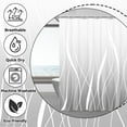 thumbnail image 2 of FRAMICS 15-Piece Ombre Gray Shower Curtain Sets with Rugs, Waterproof Fabric Striped Gradient Bathroom Sets, 72" x 72", 2 of 10