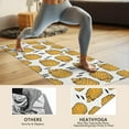 thumbnail image 4 of Cute Yellow Hedgehog Pattern Hot Yoga Mat Towel Non Slip for Hot Yoga - Quick-Drying Yoga Mat Cover with 4 Corner Pockets with Travel Bag - Hot Yoga Towel Non Slip Grip Moisture Wicking Sweat 70"x26", 4 of 6