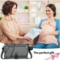 thumbnail image 5 of HBASD Portable Diaper Changing Pad - Baby Diaper Changer Travel Bag with Wipes Pocket, Smart Design Portable Changing Mat, Infant Travel Station Kit, Gift for Newborn (Dark Grey), 5 of 7