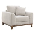 thumbnail image 2 of Furniture of America Nora Mid-Century Modern Chenille Track Arm Accent Chair with Pillows, Light Gray, 2 of 6