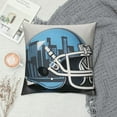 thumbnail image 2 of JEUXUS  Football Style Throw Pillow Covers,Detroit Pillow Case Decoration for Home Sofa Couch, 2 of 5