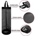thumbnail image 4 of 3 paquetes de soporte para bolsas de plástico, soporte para bolsas de comestibles, soporte para bolsas de basura, dispensadores de almacenamiento colgantes de malla, malla transpirable, 4 of 5