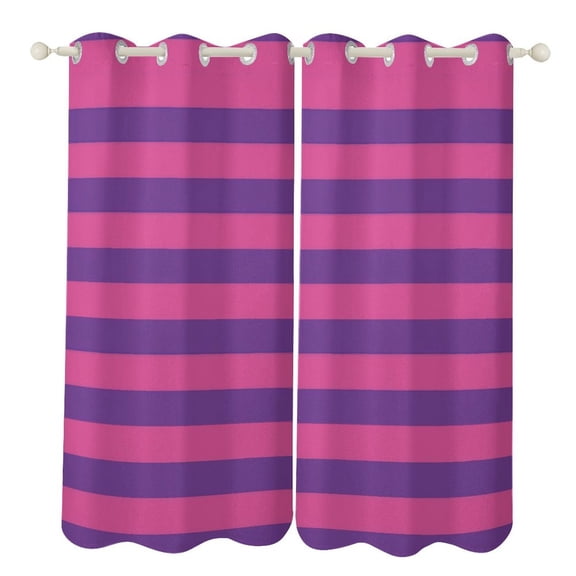 Rayas Rosas Y Moradas 2 Panels Blackout Curtains for Bedroom Living Room Drapes Kitchen Room Window Curtain Grommet