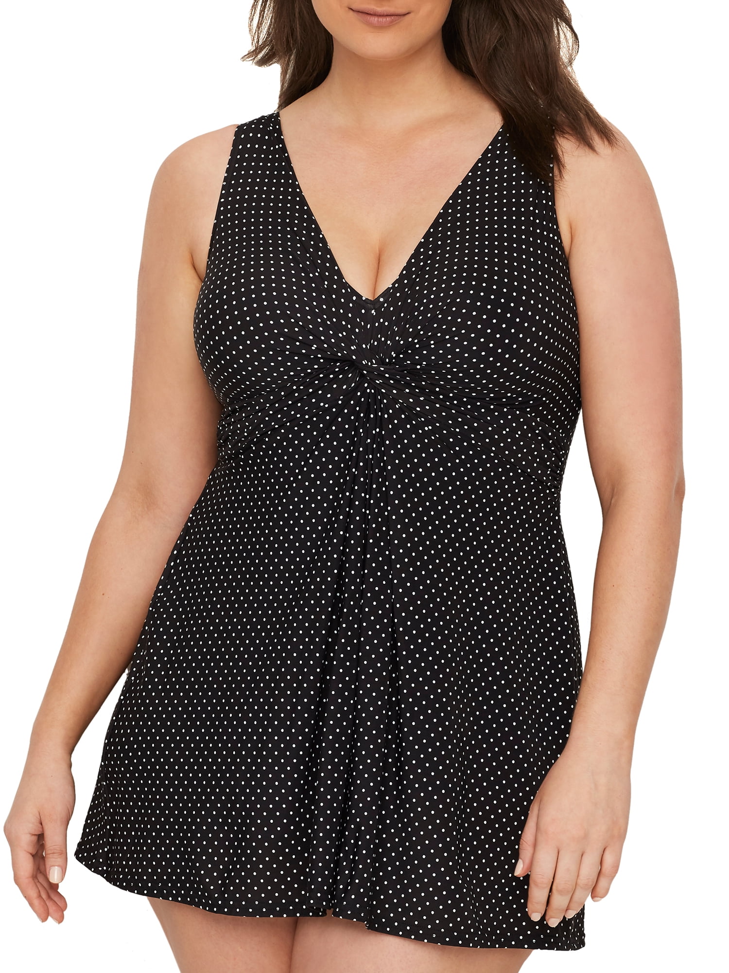Miraclesuit Miraclesuit Womens Plus Size Pin Point Marais Swim Dress