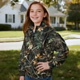 thumbnail image 3 of Uorisanigo Girls Half Zip Pullover Sweatshirt Oversized Long Sleeve Pullover Top Outerwear for Vacation Shopping Exercise Wear Dead Branch and Leaf Print Athletic Shirts Tops, 3 of 7