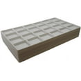 thumbnail image 3 of 12 Qty Camel-Skin Beige 24 Slot Flocked Storage Tray Inserts - For Merchandise Jewelry & Organization - N'icePackaging, 3 of 10