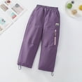 thumbnail image 2 of Hienoo Girls Performance Snow Pants Lined Zip Pocket Pants Elastic Waist Trousers, 2 of 8