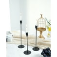 thumbnail image 2 of FSyueyun Matte Black Taper Candle Holders, Set of 3, 2 of 7